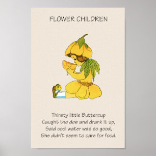 Póster Niños de cuentos de hadas vintage BUTTERCUP