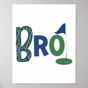 Póster Niños De Cumpleaños Golf Hermano De Nacimiento