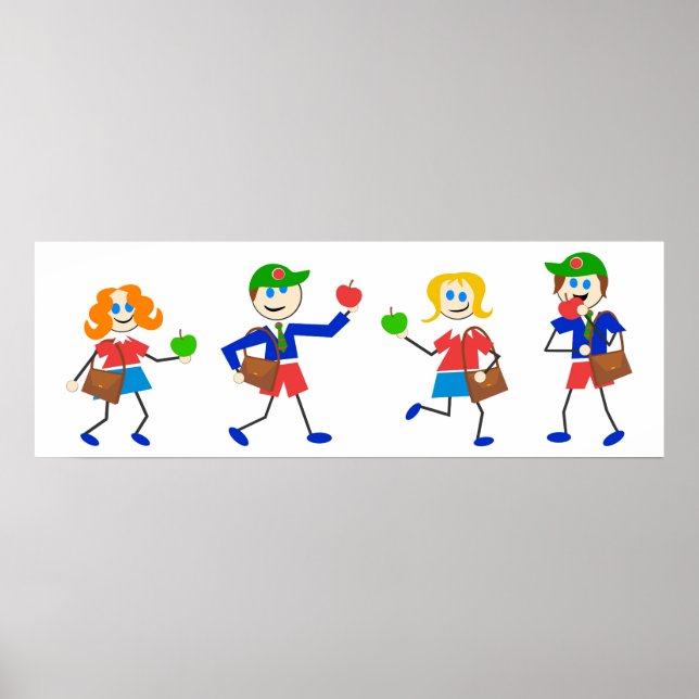 Póster Niños de escuela (Frente)