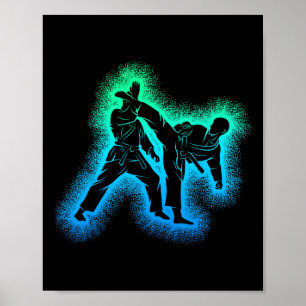 Póster Niños de Karate Kickboxing Taekwondo