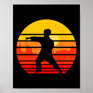 Póster Niños de Karate vintage luchadores de artes marcia