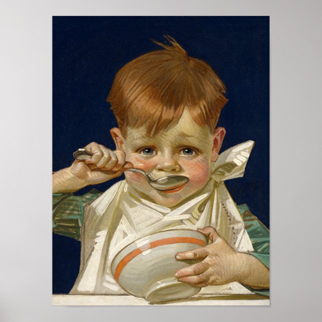 Póster Niños de Kellogg, 1920, por J. C. Leyendecker (Frente)