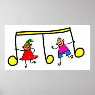 Póster Niños de la música