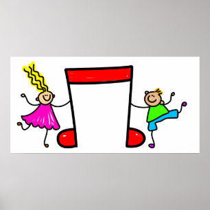 Póster Niños de la música