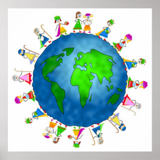 Póster Niños de la Natividad Mundial