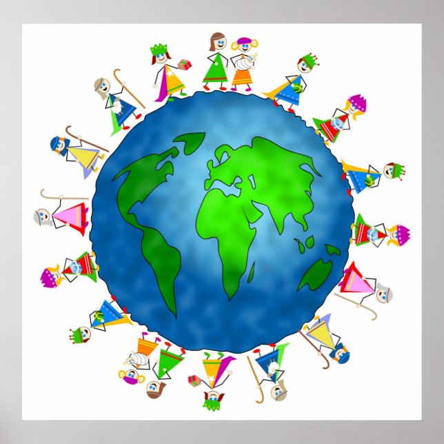 Póster Niños de la Natividad Mundial (Frente)