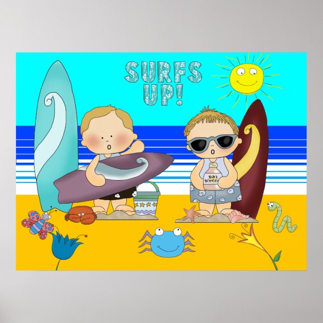 Póster Niños de la playa niños (Frente)