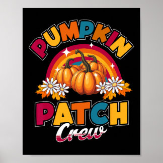 Póster Niños de la tripulación de parche de calabaza caen