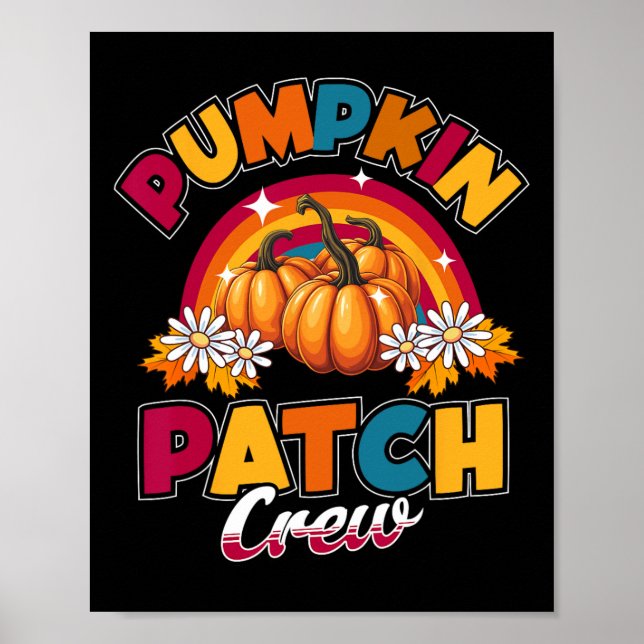 Póster Niños de la tripulación de parche de calabaza caen (Frente)