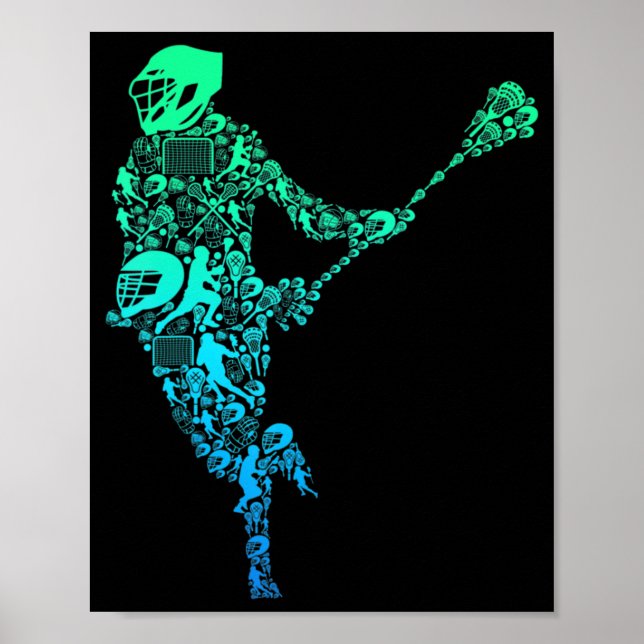 Póster Niños de los chicos del jugador de Lacrosse (Frente)