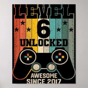 Póster Niños de nivel 6 desbloqueados Impresionante video