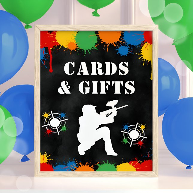 Póster Niños de Paintball Rótulo de tarjetas de Fiesta de (Subido por el creador)