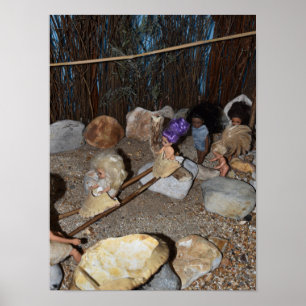 Póster Niños de piedra jugando.