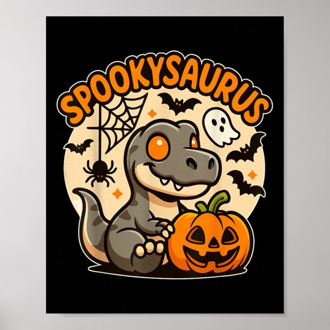 Póster Niños de Sokysaurus Halloween Dinosaurios Niños To (Frente)