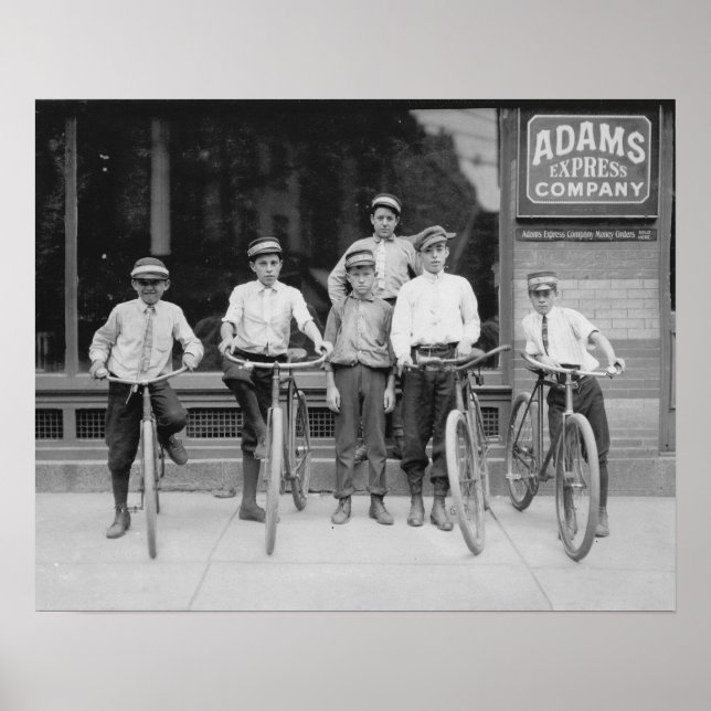 Póster Niños de Telegram Messenger, 1911. Foto de cosecha (Frente)