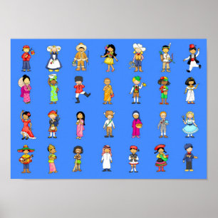 Póster Niños de todo el mundo.