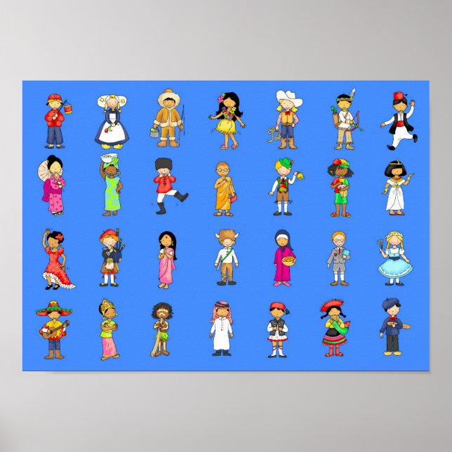Póster Niños de todo el mundo. (Frente)