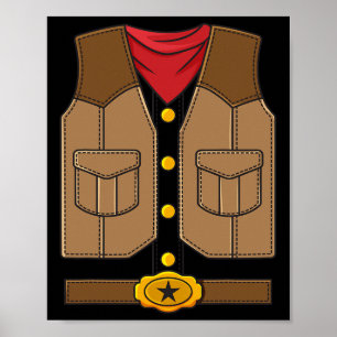 Póster Niños de Western Cowboy Halloween