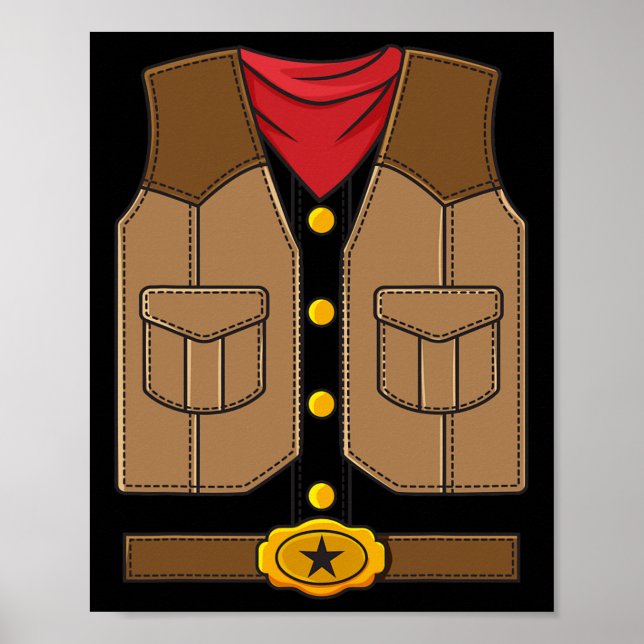 Póster Niños de Western Cowboy Halloween (Frente)