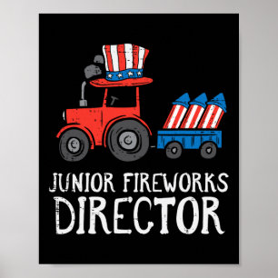 Póster Niños Del 4 De Julio De Tractor, Director De Fuego
