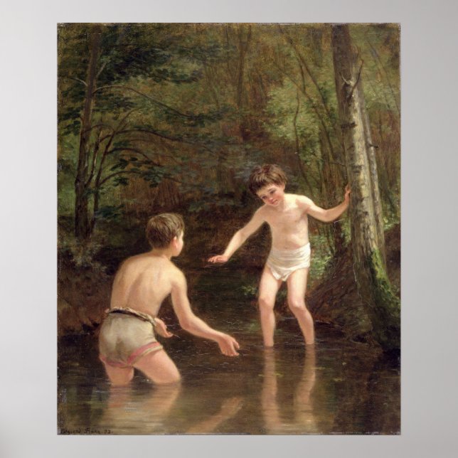 Póster Niños del baño, 1873 (Frente)