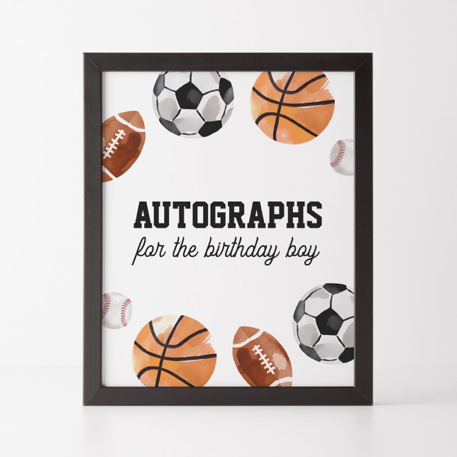 Póster Niños deportivos modernos Rótulo de autógrafos de  (Subido por el creador)