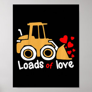 Póster Niños Día de San Valentín Cargas De Cargador De Ru