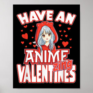 Póster Niños Día de San Valentín de Anime Lover adolescen
