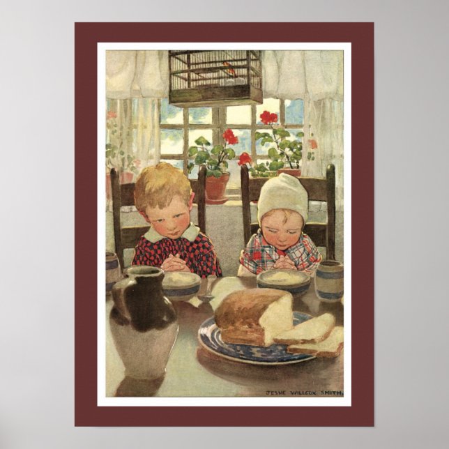 Póster Niños diciendo gracia (Frente)