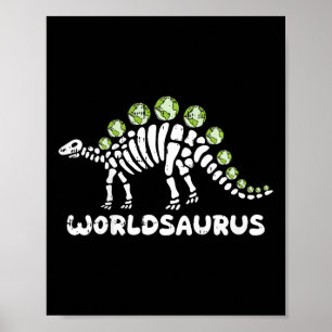 Póster Niños Dinosaurios Día de la Tierra Naturaleza ambi