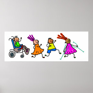 Póster Niños discapacitados