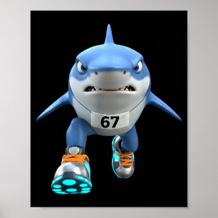 Póster Niños Divertidos 67 Meme Tralalero Tralala Corredo