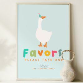Póster Niños dos tontos Goose Segundo Rótulo de Favor de 