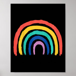 Póster Niños dulces niños diseño arcoiris pintado Chica G
