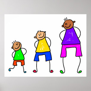 Póster Niños en crecimiento