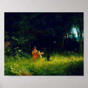 Póster Niños en el bosque, Ivan Kramskoi