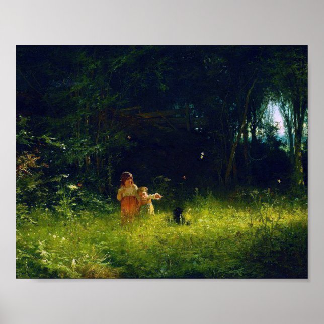 Póster Niños en el bosque, Ivan Kramskoi (Frente)