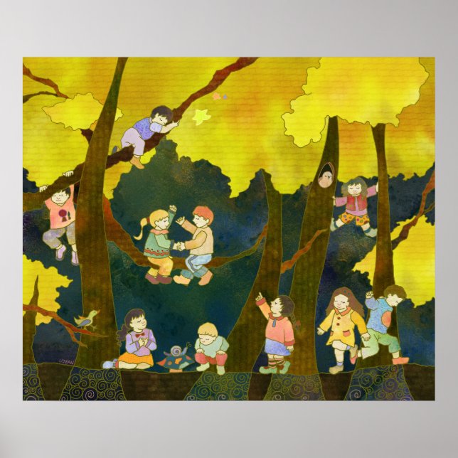 Póster Niños en el cielo (Frente)