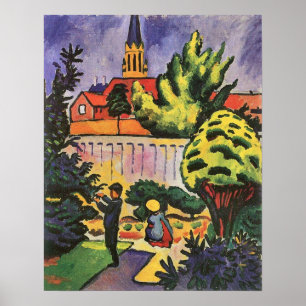 Póster Niños en el jardín por August Macke