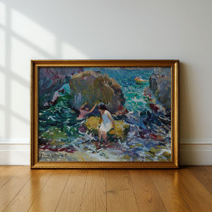 Póster Niños en la costa, Jávea   Joaquín Sorolla