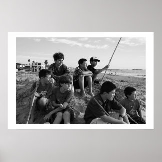 Póster Niños en la playa de Ventura