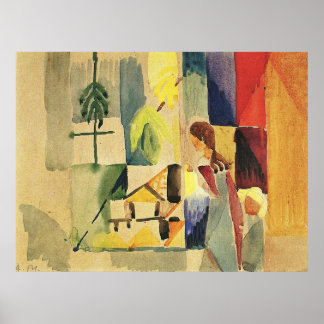 Póster Niños en la verdura (II), por August Mack