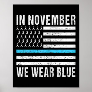 Póster Niños En Noviembre Usamos Conciencia Sobre La Diab