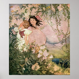 Póster Niños en primavera por Ruth Hallock