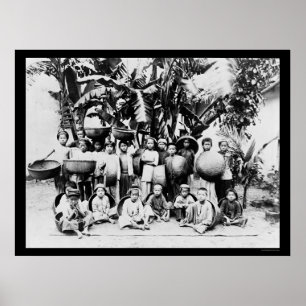 Póster Niños en Saigón, Vietnam del Sur, 1901
