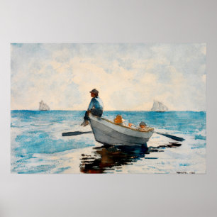 Póster Niños en una Dory de Winslow Homer