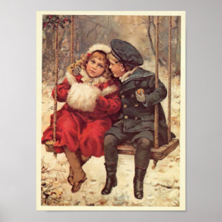 Póster Niños en una flor