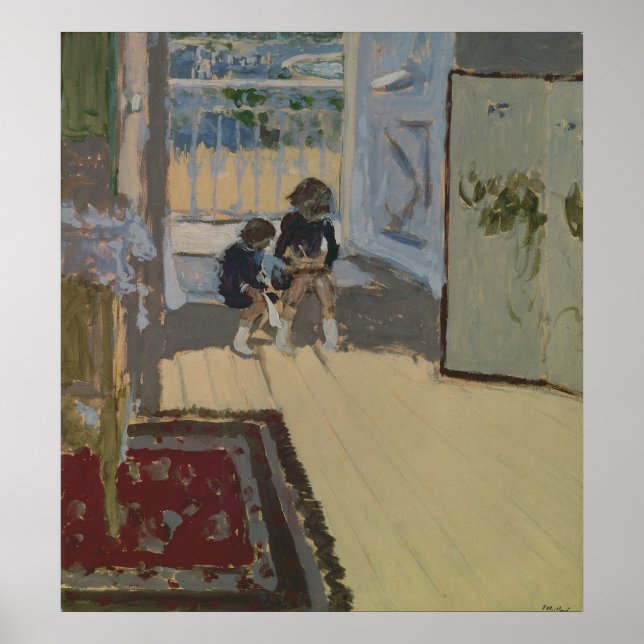 Póster Niños en una habitación, 1893 (Frente)
