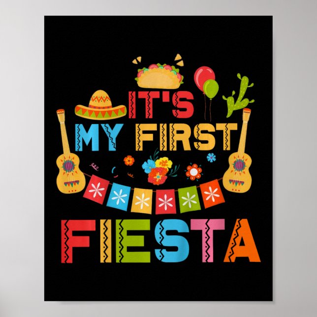 Póster Niños es mi primer cumpleaños de Fiesta Cinco D me (Frente)