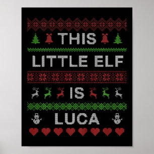 Póster Niños Este Pequeño Elfo Es Luca Fea Navidades Dulc